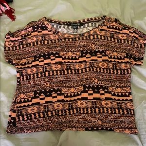 Tribal pattern boho shirt